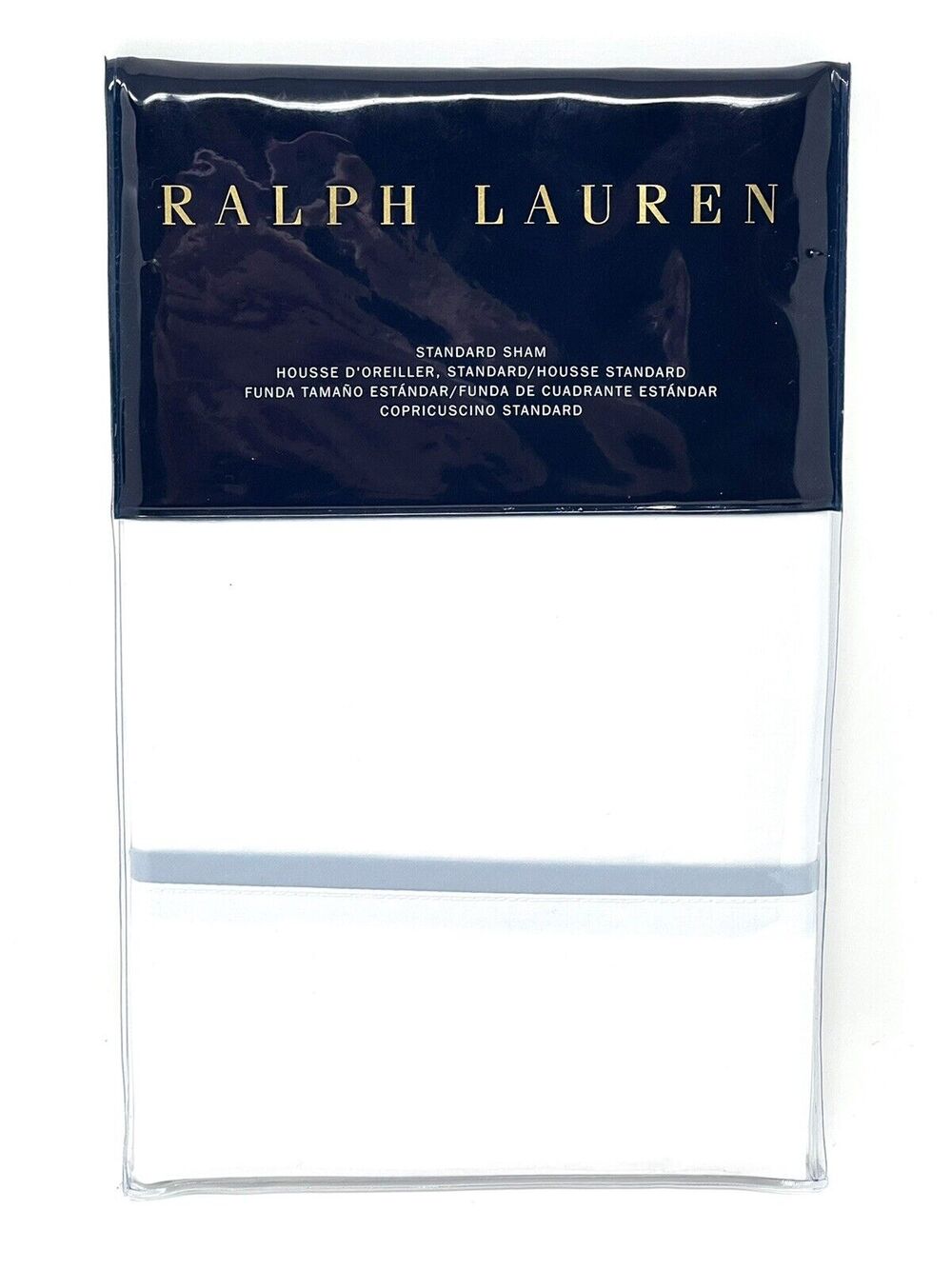 Ralph Lauren Palmer Percale Cotton Standard Sham 1 Oxford Blue White NIP NWT